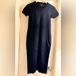 Hatch Midnight Black Midi Dress